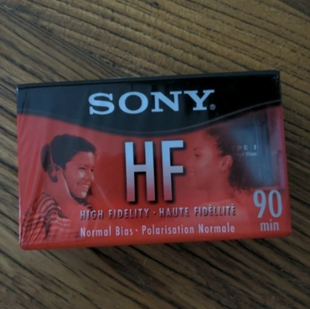 Sony Blank Cassette Tape HF90 Minute Blank Audio Cassette Tape Sealed